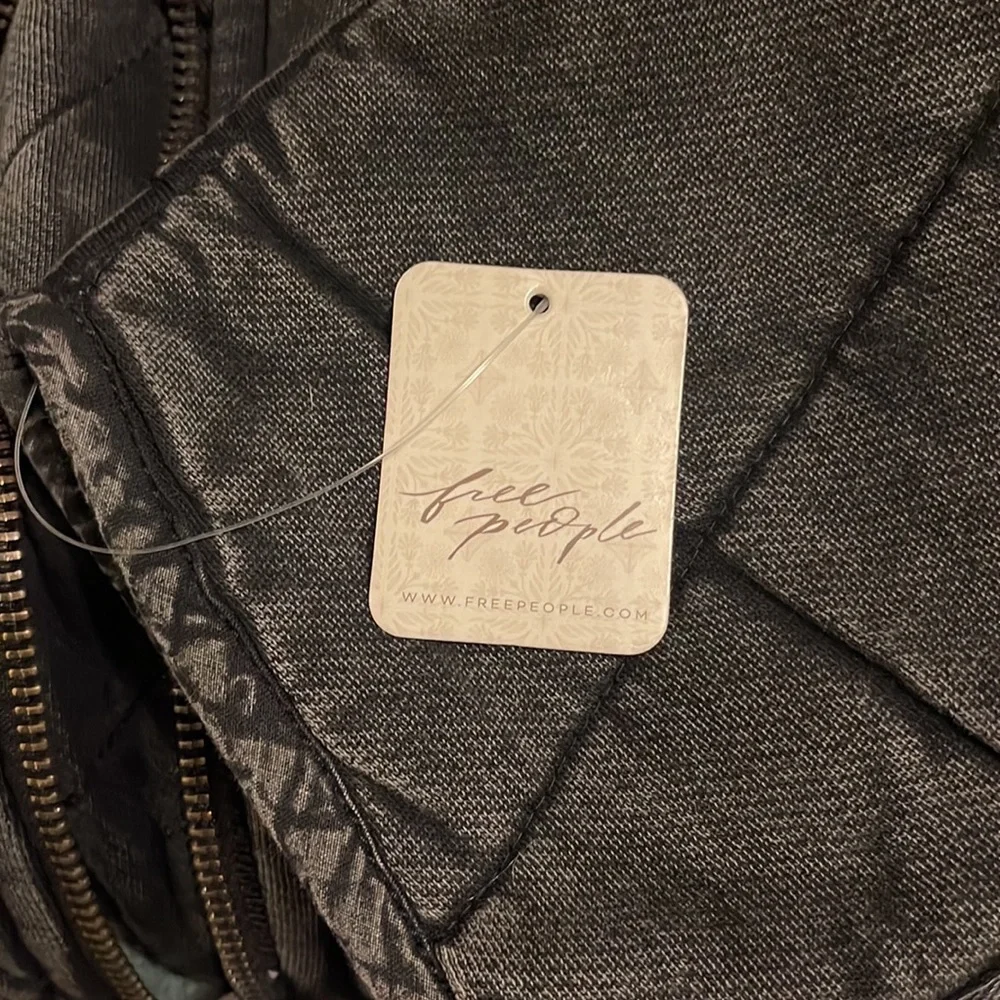 SOLD - FREE PEOPLE Quilted Knit Jacket - Black - Picture 2 of 4